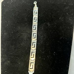 Sterling silver Greek infinity bracelet